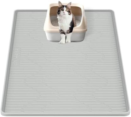 Silicone Cat Litter Box Mat 24"x 17" Extra Large Cat Rubber Mat