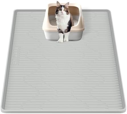 Silicone Cat Litter Box Mat 27"x 27" Extra Large Cat Rubber Mat