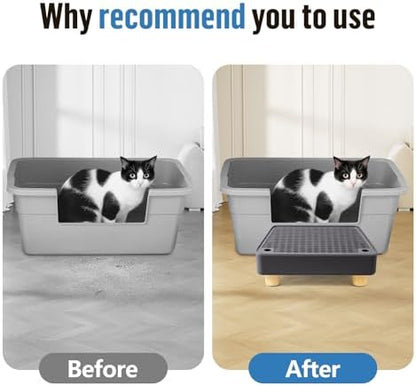 Extra Large Cat Litter Box Step Ramp, Cat's Litter Catcher Mat