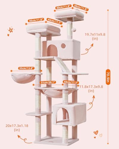 Taoqimiao Cat Tree, 71 in Extra Large Cat Tower
