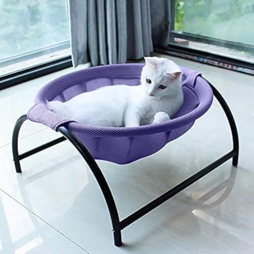 JUNSPOW Cat Bed Sleeping Cat Hammock, 16.9in x 16.9in x 9.5in