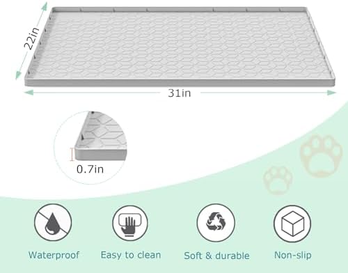 Cat Litter Mat for Litter Box, Silicone Large Cat Litter Trapping Mat