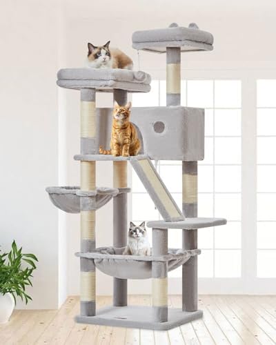 Taoqimiao Sturdy Cat Tree, 58In Cat Tower