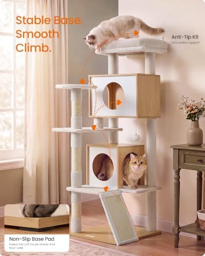 Feandrea Cat Tree, 5-Tier Cat Tower