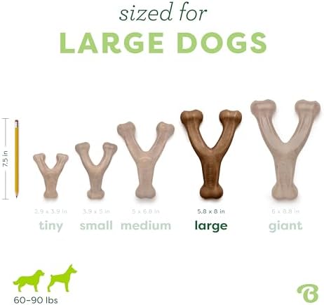 Benebone Wishbone Dog Chew Toy for Aggressive Chewers, Real Bacon