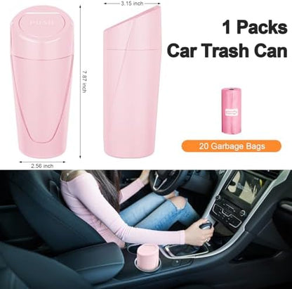 Car Trash Can, Leakproof Mini Car Garbage Can Cup Holder