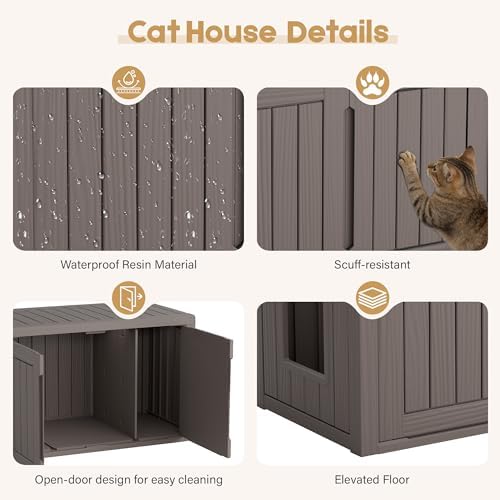 Cat Litter Box Enclosure, Covered Cat Litter Box