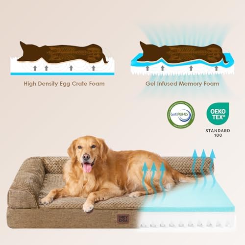 EHEYCIGA Large Dog Bed Memory Foam
