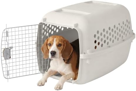 SportPet 32” Medium Front Load Hard Sided Pet Carrier Kennel – Secure Portable
