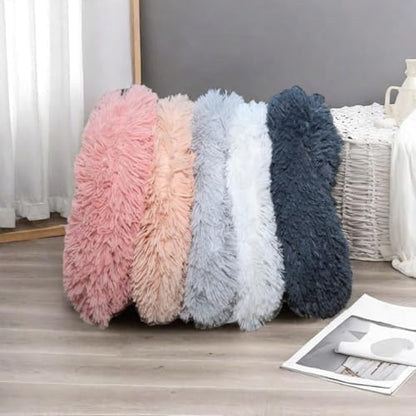 RICHRAIN Round Plush Cat Bed Insert Replacement Cat Tree Cushion