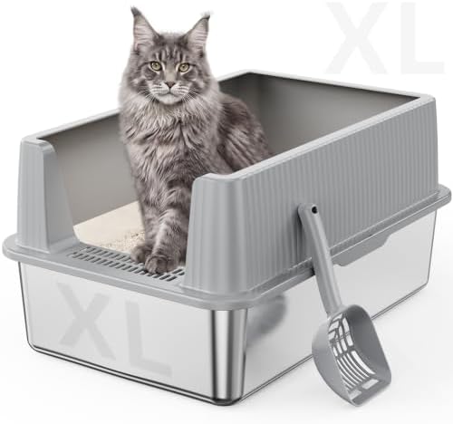 Suitfeel XL Stainless Steel Cat Litter Box