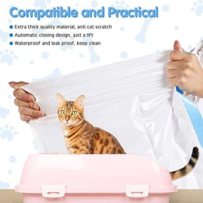 Harloon 100 Count 25" x 16" Cat Litter Box Liners Waste Drawer Drawstring