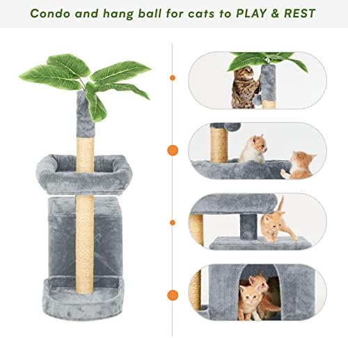 31.5inch Small Cat Tree Tower Condo