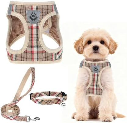 PUPTECK Dog Harness, Collar and Leash Set No Pull