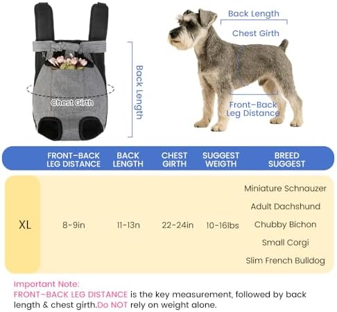 Mosago Dog Backpack Carrier, Front Chest Carrier