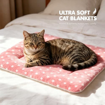 4 Pack Cat Bed Mat, Washable Sleeping Pad