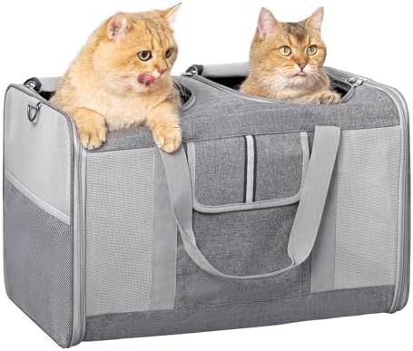 Sedioso Large Cat Carrier for 2 Cats, 21.7X 13.8X 13.8in Pet Carrier for Cat