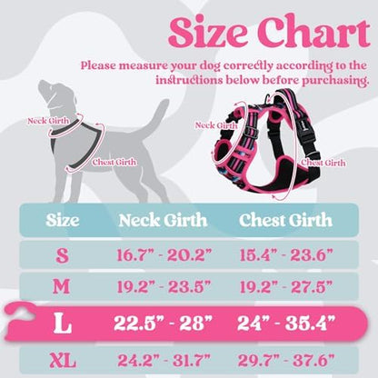 rabbitgoo Dog Harness for Large, Updated Easy On & Off