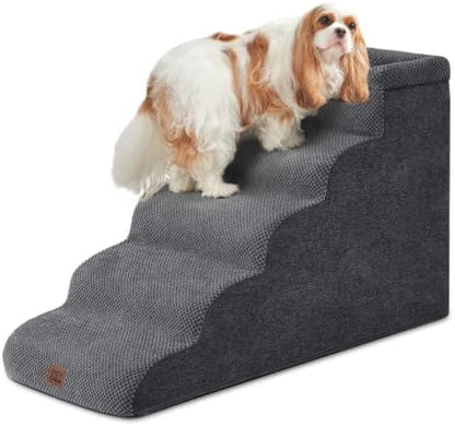 EHEYCIGA 5-Step Curved Dog Stairs