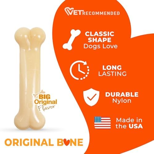 Nylabone Power Chew Original Bone Dog Chew Toy, Original Flavor
