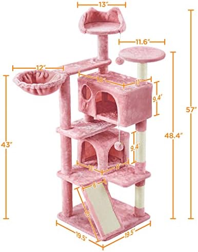 Yaheetech Cat Tree, 57 inches Cat Tower