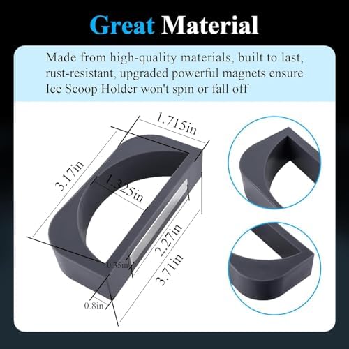 2 Pcs Upgrade Powerful Magnetic Ice Scoop Holder, Adjustable Multi-Angle
