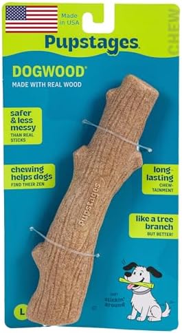 Pupstages Dogwood Stick Dog Chew Toy, Made in USA