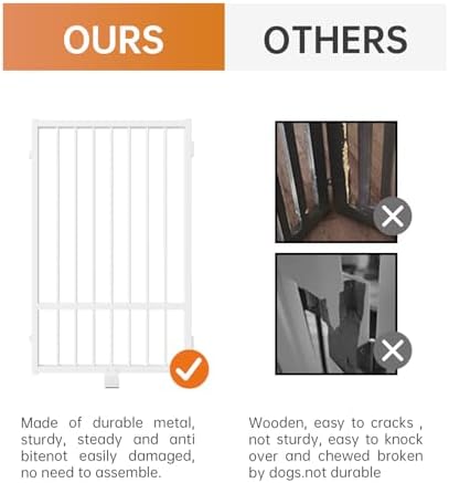 SNUOWU Full Metal Freestanding Dog Gate