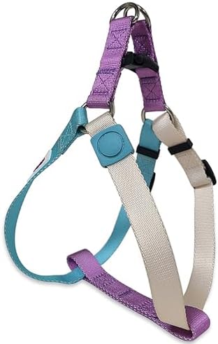 Medium Dog Harness, Adjustable Tri-Color No Pull, Heavy Duty, Easy Walk