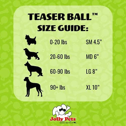 Jolly Pets Teaser Ball Dog Toy, Extra Large/10 Inches, Red (1510 RD)