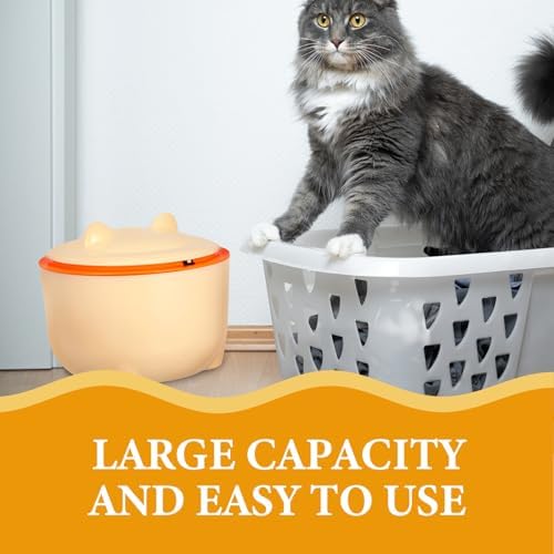 Cat Litter Disposal Bin with Lid, Compact Odor-Size Pet Waste Container