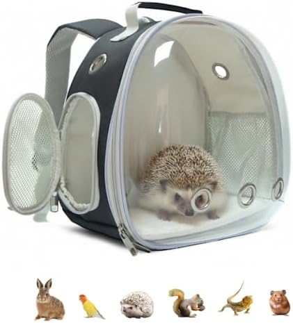 Small Animal Carrier Guinea Pig Backpack, Transparent, Breathable Backpack