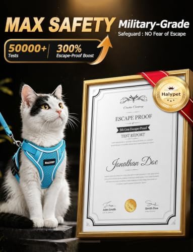 Cat Harness and Leash Set, Escape Proof Kitten Harness, Night Blue