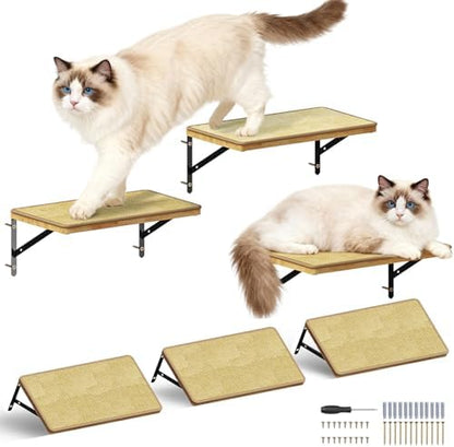 3Pcs 16.5"×10" Large Cat Wall Shelves