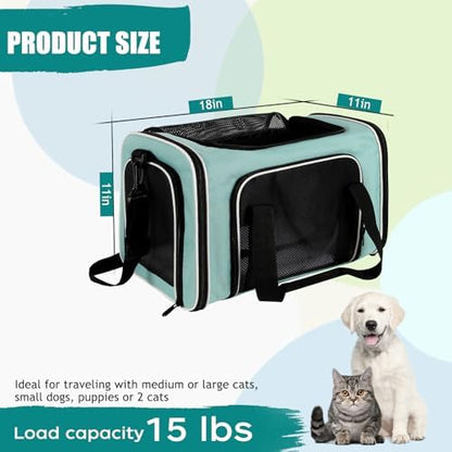 Cat, Dog Carrier for Small Medium Pet Carriers Up to15Lbs, Cats Carrier Soft-