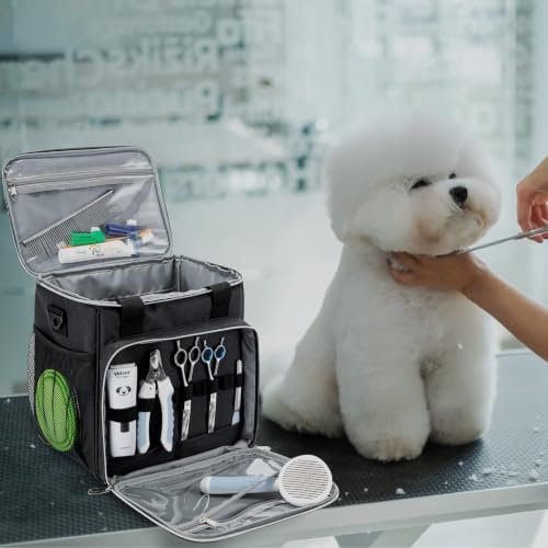 Pet Grooming Bag, Dog Grooming Supplies Organizer Tote Bag