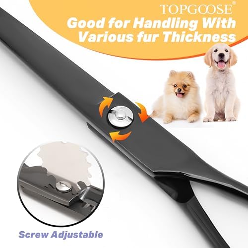 7.5'' Dog Straight Scissors for Grooming 440C Stainless Steel Professional Pet