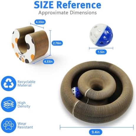Cat Scratcher Cardboard, Kitty Curls Cat Toy
