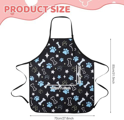 4Pack Dog Grooming Aprons with 2 Pockets Adjustable Grooming Smock