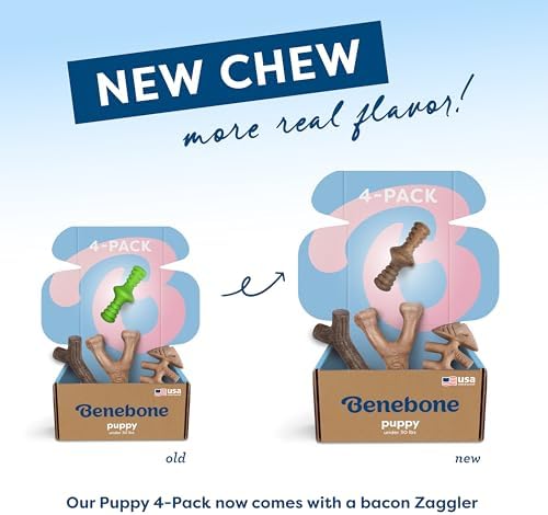 Benebone Puppy 4-Pack Dog Chew Toys