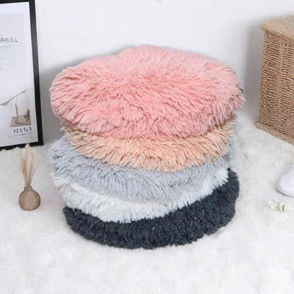 RICHRAIN Round Plush Cat Bed Insert Replacement Cat Tree Cushion