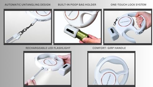 All-in-One Retractable Dual Dog Leash