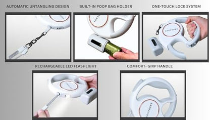 All-in-One Retractable Dual Dog Leash