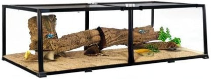 REPTIZOO 84 Gallon Large Reptile Terrarium Extra-Long 60" x 18" x 18" Spliceable Glass Reptile Tank, Double Top Cover Enclosure Habitats