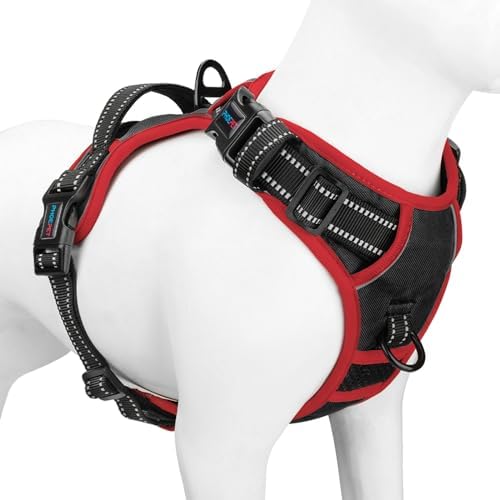 PHOEPET Upgraded No Pull Dog Harness, Reflective Adjustable Vest