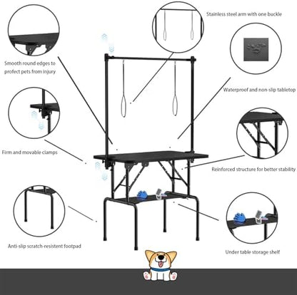 36 Inch Foldable Dog Grooming Table