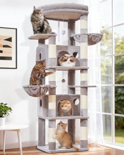 Taoqimiao Heavy Duty Cat Tree, 73In Sturdy Cat Tower