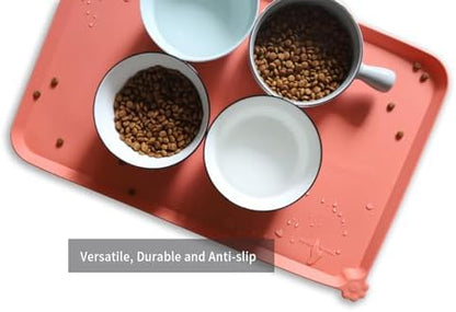 Hoki Found L Silicone Non Slip Pet & Cat Dog Feeding Tray
