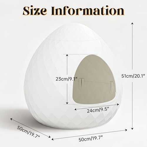 Egg-Shaped Hidden Plant Litter Box, Cat Litter Box Enclosure