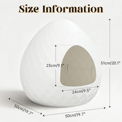 Egg-Shaped Hidden Plant Litter Box, Cat Litter Box Enclosure